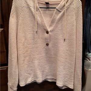Women's Cream Sweater with Hood